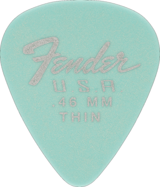 Fender Dura-Tone Daphne Blue Thin 351 Guitar Pick Classic Teardrop, One Pick