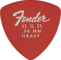 Fender Dura-Tone Fiesta Red Heavy 346 Guitar Pick Rounded Triangle, One Pick