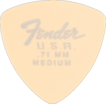 Fender Dura-Tone Olympic White Medium 346 Guitar Pick Rounded Triangle, One Pick