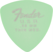 Fender Dura-Tone Surf Green Thin 346 Guitar Pick Rounded Triangle, One Pick