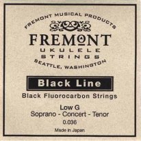 Fremont STR-FG Black Fluorocarbon Sop,Con,Tenor Ukulele Low G Single