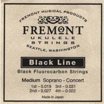Fremont STR-FM Black Fluorocarbon for Sopr and Conc Ukulele, Medium