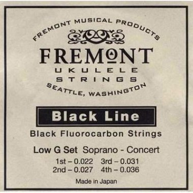 Fremont STR-FMG Black Fluorocarbon Low G set Soprano, Concert Ukulele