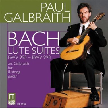 Galbraith plays Bach Lute Suites BWV 995-998 for 8-string guitar CD