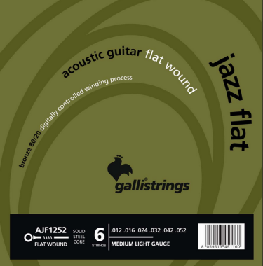 Galli AJF 1252 Jazz Flat 80/20 Bronze Acoustic Strings Med Lt 12-52