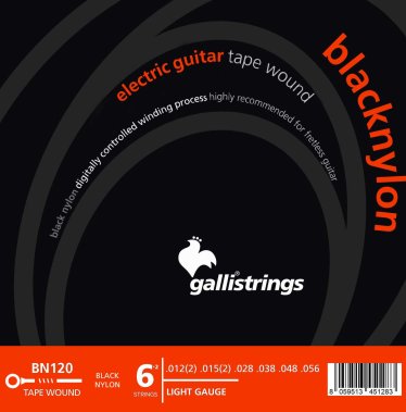 Galli BN120 Light Black Nylon Tape Wound Electric 12-56