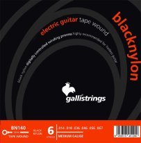 Galli BN140 Medium Black Nylon Tape Wound Electric 14-67