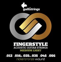 Galli GFS 1256 Nickel Bronze Wound Acoustic Strings Med-Lt 12-56