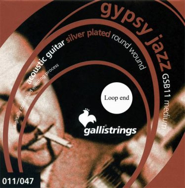 Galli GSB11-LE Gypsy Jazz Silver Plated Acoustic Loop End Medium 11-47