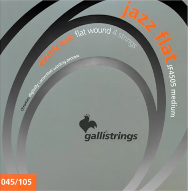 Galli JF45105 Jazz Flat Flatwound Bass Strings, Medium 45-105