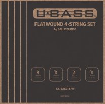 Galli KA-BASS-4FW Chrome Steel Flat Wound Ukulele Bass, 20.5" Scale