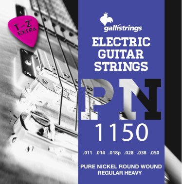 Galli PN1150 Pure Nickel Round Wound Regular Heavy Strings 11-50