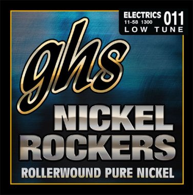 GHS 1300 Pure Nickel Roller Wound Electric Guitar Strings 11-58