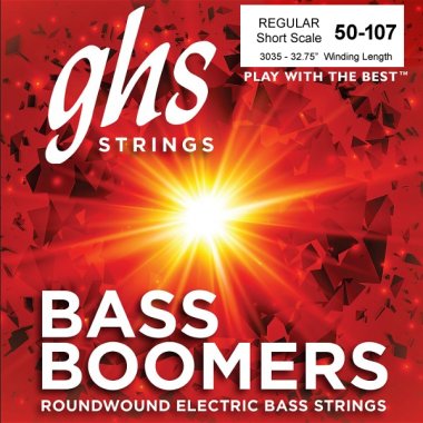 GHS 3035 Boomers Roundwound Electric Bass Strings 50-107 Short Scale