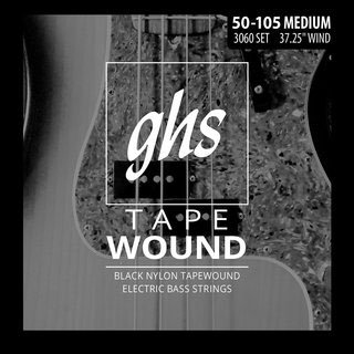 GHS 3060 Black Nylon Tapewound Electric Bass Strings 50-105 Medium