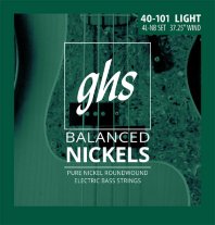 GHS 4L-NB Balanced Nickels Light Electric Bass Strings 40-101