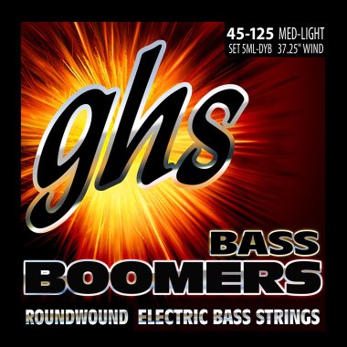 GHS 5ML-DYB Boomers Roundwound 5 String Bass Strings 45-125 Long Scale
