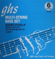 GHS 6L-STB Super Steels Stainless 6-string Bass 27-126, Light
