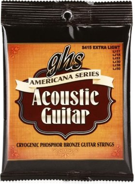 GHS Americana Cryogenic Treated Acoustic Guitar Strings Ex Lt 11-50