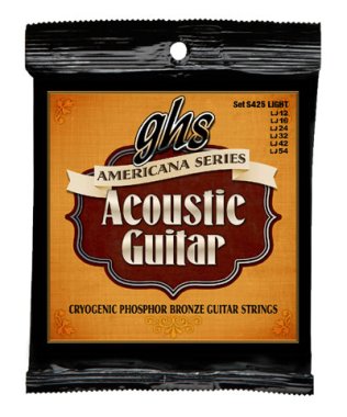 GHS Americana Cryogenic Treated Acoustic Guitar Strings Lt 12-54