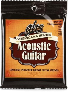 GHS Americana Cryogenic Treated Acoustic Guitar Strings True Med 13-56