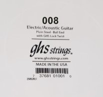 GHS Boomers Plain Steel .008 Single String