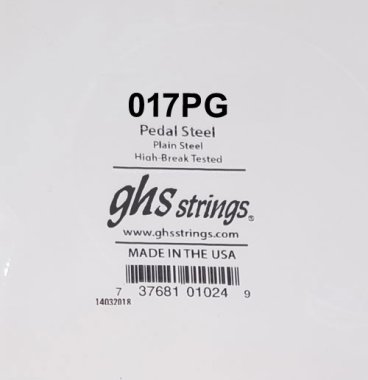 GHS Boomers Plain Steel .017 High Break Single String