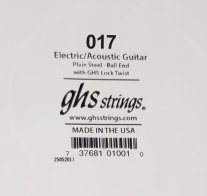GHS Boomers Plain Steel .017 Single String