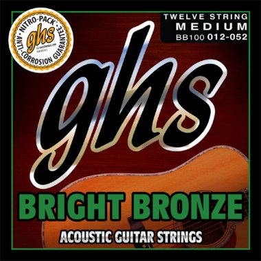 GHS Bright Bronze 80/20 BB100 12-String Acoustic Guitar Med 12-52