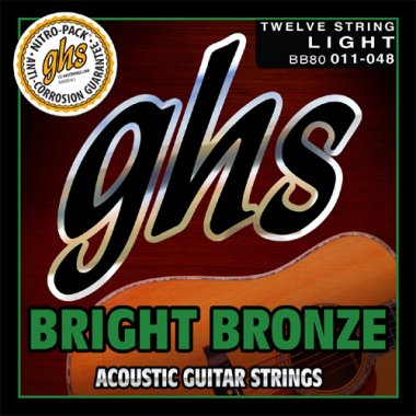 GHS Bright Bronze 80/20 BB80 12-String Acoustic Guitar Light 11-48