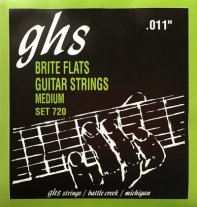 GHS Brite Flats 720 Electric Guitar Strings Medium Gauge 11-50