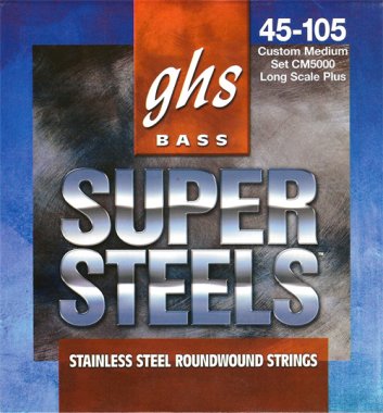 GHS CM5000 Super Steels Stainless Steel Bass 45-105, Custom Medium