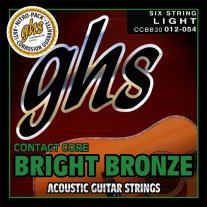 GHS Contact Core Bright Bronze 80/20 CCBB30 Acoustic Guitar Lt 12-54