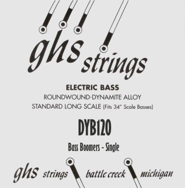 GHS DYB120 Bass Boomers .120 Roundwound, Electric Bass Single String