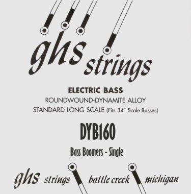 GHS DYB160 Bass Boomers .160 Roundwound, Electric Bass Single String