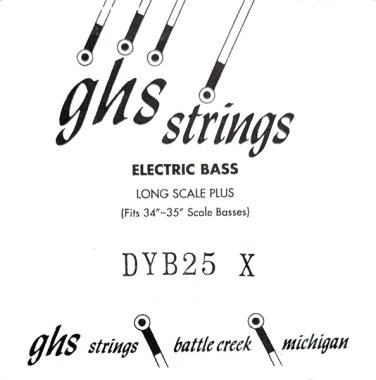 GHS DYB25X Bass Boomers .025 Roundwound, Electric Bass XL Single String