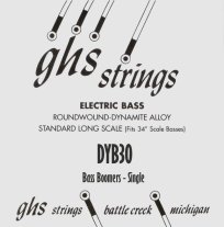 GHS DYB30 Bass Boomers .030 Roundwound, Electric Bass Single String