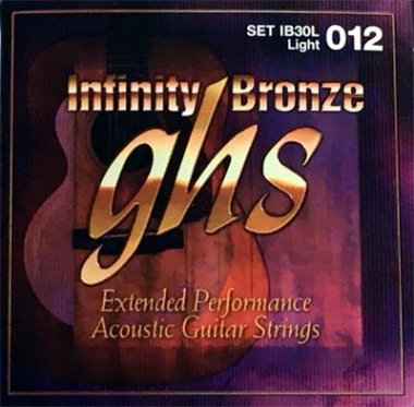 GHS Infinity Bronze IB30L Treated Acoustic Guitar Strings Light 12-54