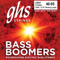 GHS L3045 Boomers Roundwound Electric Bass Strings 40-95, Light