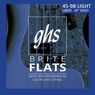 GHS L3075 Brite Flats Electric Bass Light Gauge Long Scale 45-98