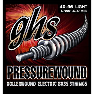 GHS L7200 Pressurewound Electric Bass Strings 40-96 Light