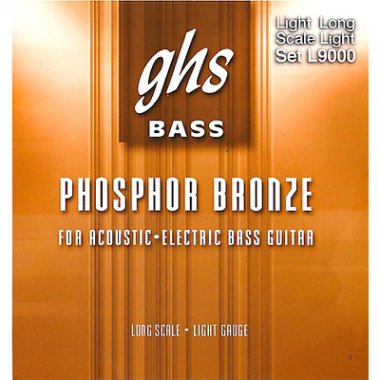 GHS L9000 Phosphor Bronze Acoustic-Electric Bass Guitar Strings 40-96