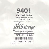 GHS La Classique 9401 - 1st string (e) .029 Nylon Supreme, Single