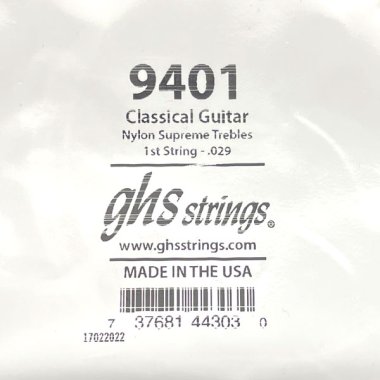 GHS La Classique 9401 - 1st string (e) .029 Nylon Supreme, Single