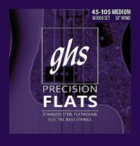 GHS M3050 Precision Flats Stainless Steel Medium Bass Strings 45-105