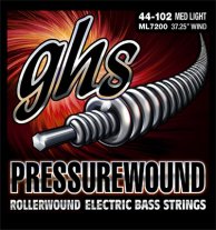 GHS ML7200 Pressurewound Electric Bass Strings 44-102 Medium Light