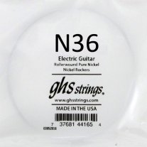 GHS N36 Nickel Rockers .036 Rollerwound Pure Nickel Single String