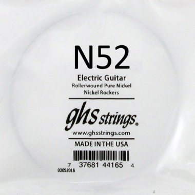 GHS N52 Nickel Rockers .052 Rollerwound Pure Nickel Single String