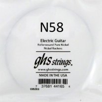 GHS N58 Nickel Rockers .058 Rollerwound Pure Nickel Single String