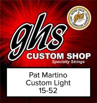 GHS Pat Martino Electric Flatwound Guitar Strings Custom Light 15-52